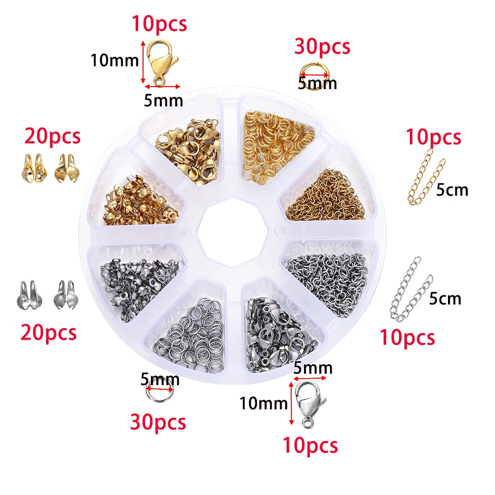 Jewelry Making Kits Stainless Steel Lobster Clasps Open Jump DIY Jewelry Making