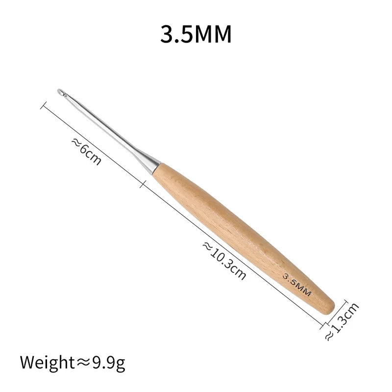 Crochet Hook, Wooden Handle for Handmade Sweaters & Needlecraft Projects