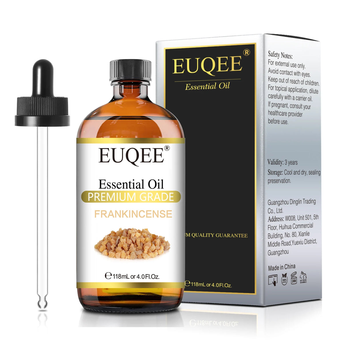 EUQEE Pure Essential Oil 118ml Premium Grade Glass Dropper Diffuser Candle 22 Scents
