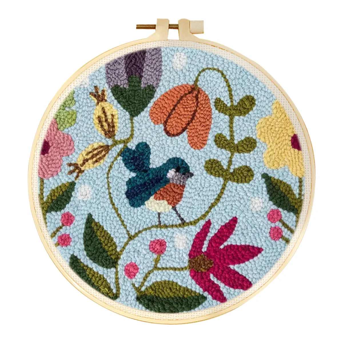 Punch Needle Kit, Hummingbird Love Design for Handmade Wall Decor & Gifts