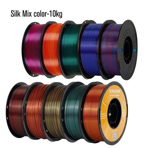 3D Printer Filament Silk Dual-Color PLA 1.75mm 5KG or 10KG KINGROON