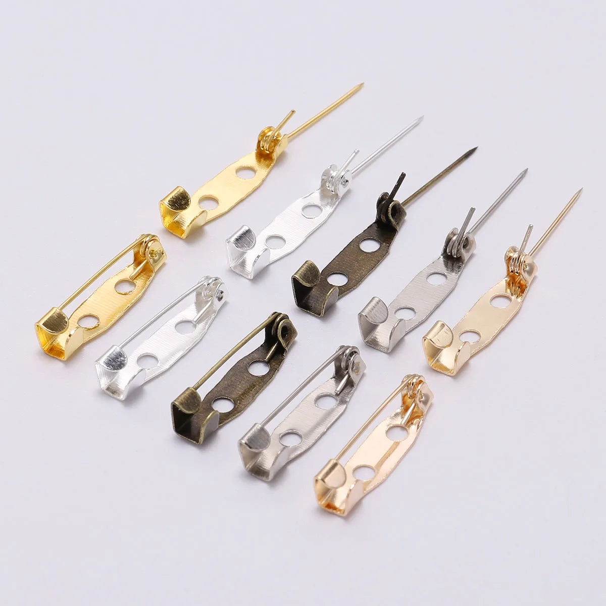 Safety Pins Metal Brooch Settings Blank Bases Brooch Clip Base Craft Supplies