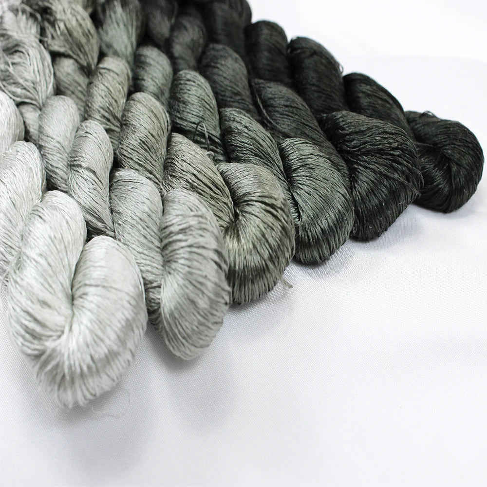 Embroidery Thread, Gray Gradient Colors for Hand Embroidery & Cross-Stitch