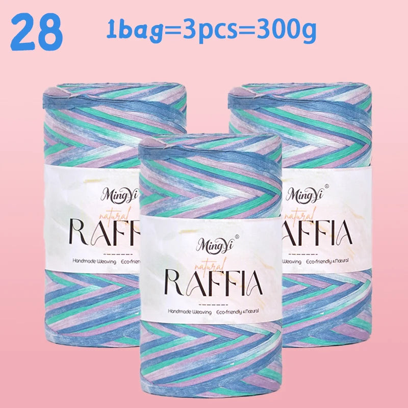 Yarn, Raffia-Style for Handmade Hats, Bags, Floor Mats & Storage Crafts