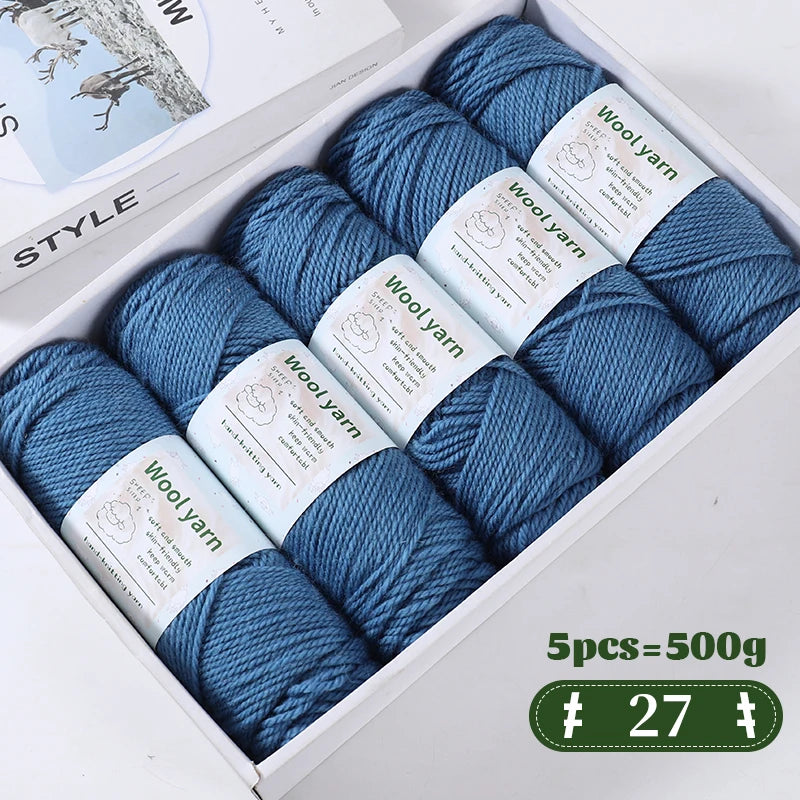 Yarn, Thick Rainbow Gradient for Coats, Scarves, Gloves & Creative Knitwear