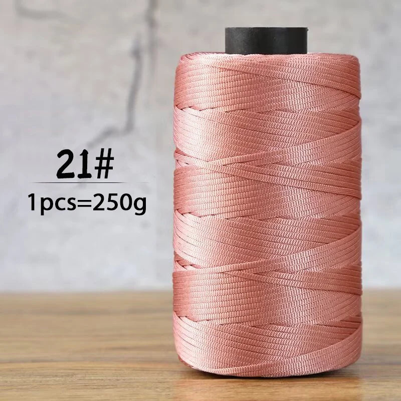 Yarn, Flat Ribbon for Crochet Sun Hats, Sandals, Bags & Summer Crafts