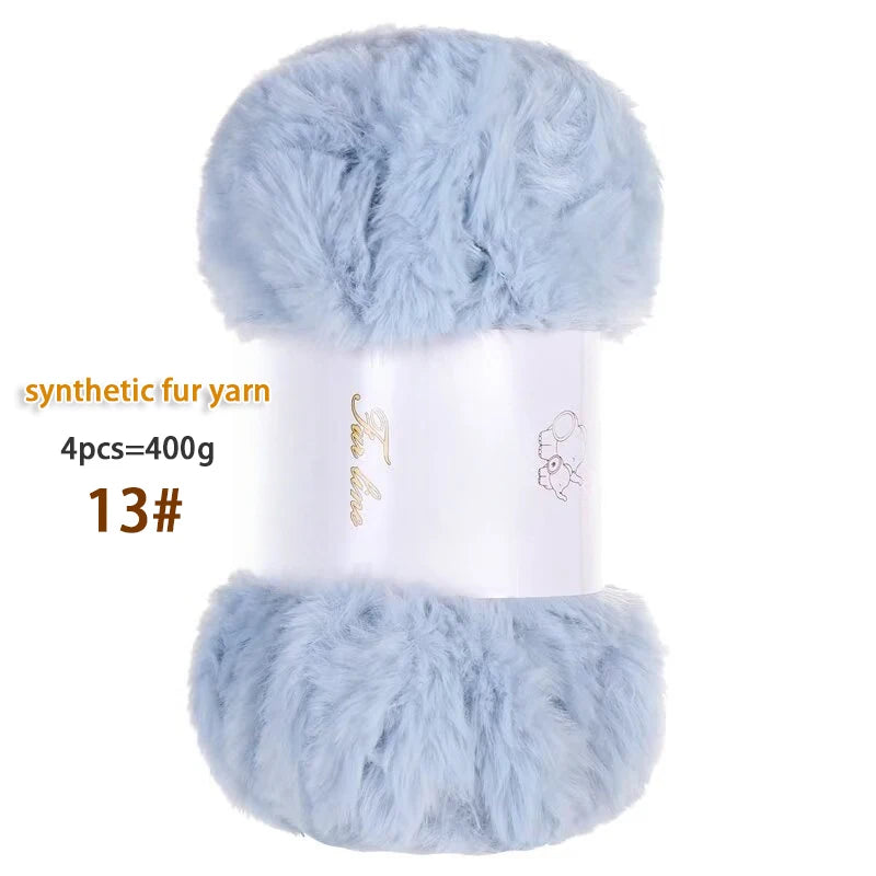 Yarn, Wide Faux Fur for Handmade Coats, Scarves, Hats & Crochet Shoes