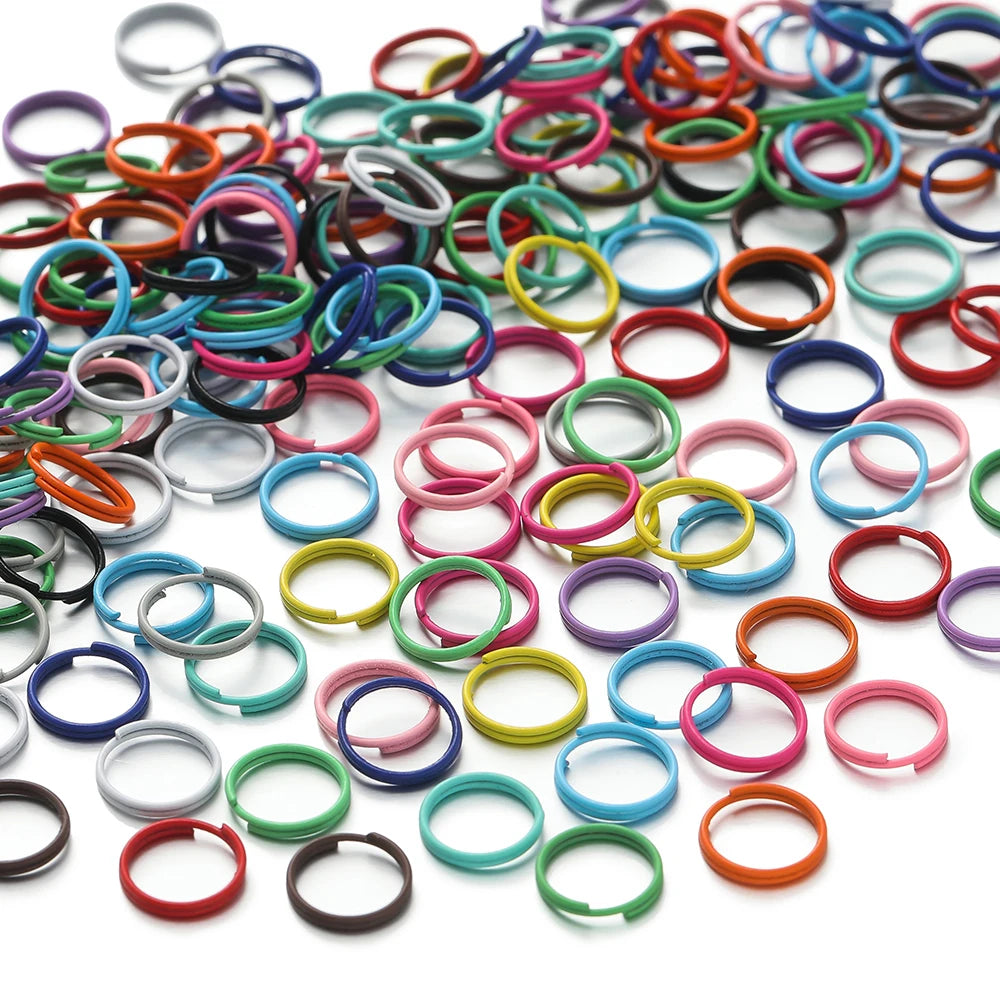 Jump Rings Colorful Open Double Circle Loop Ring Connector DIY Jewelry Making