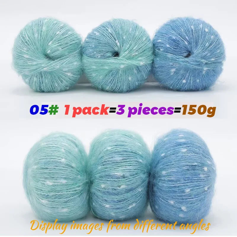 Yarn, Colorful Snow-Dot Effect for Knitting Sweaters, Hats, Scarves & Vests