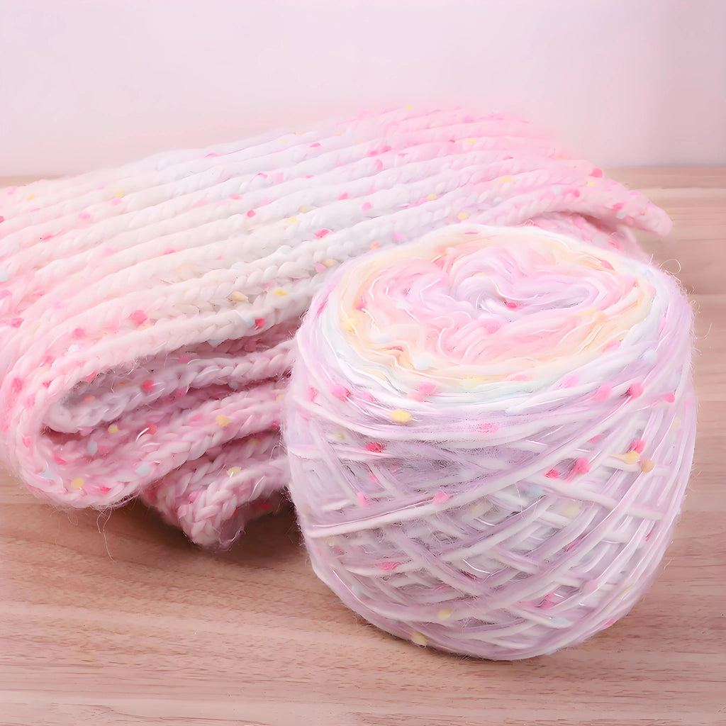 Yarn, Color-Dot Gradient for Handmade Scarves, Hats & Knitting Projects