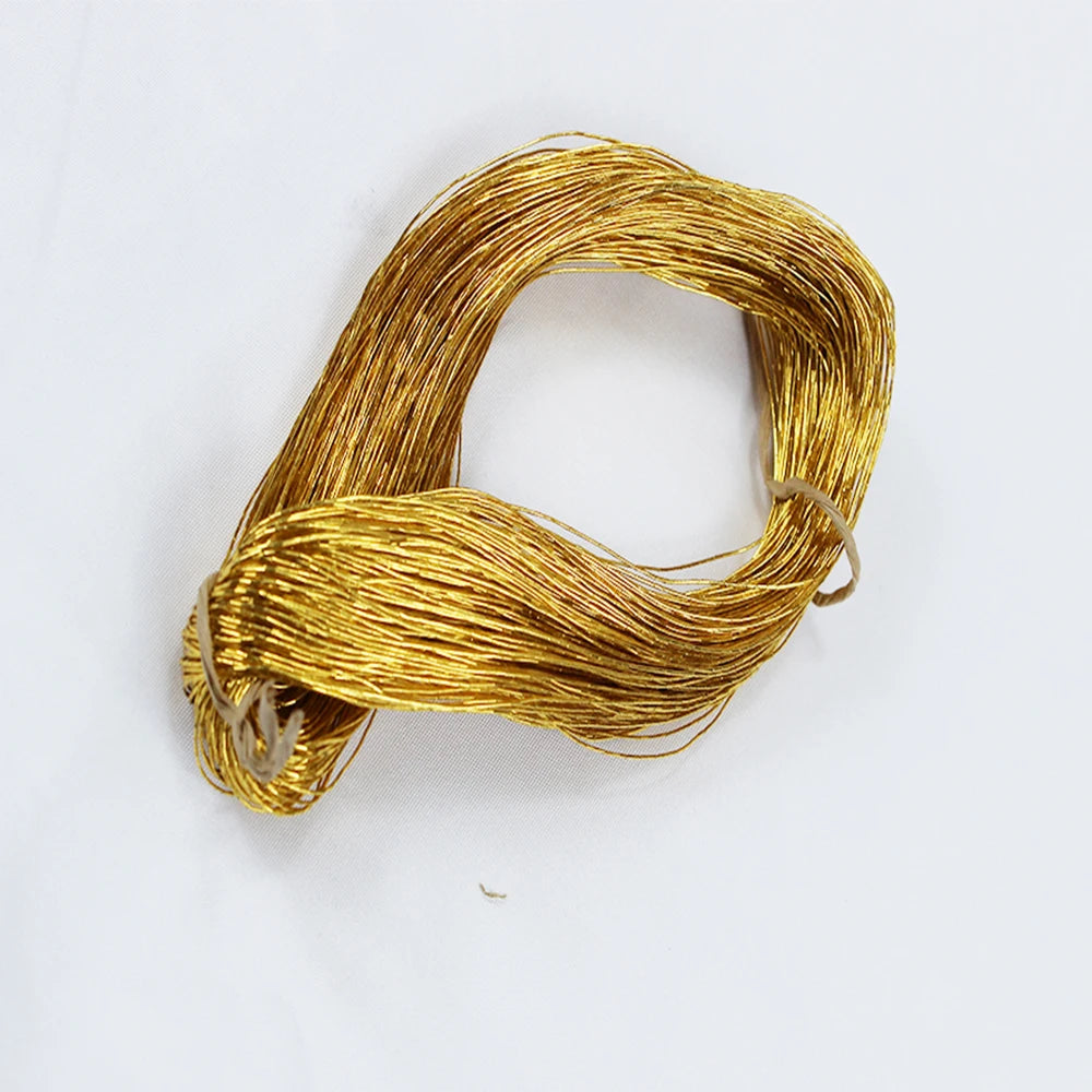 Embroidery Thread, Gold-Colored for Handmade Needlework & Stitching Crafts