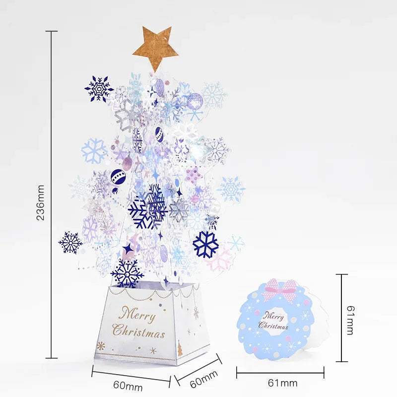 Christmas Card 3D Pop-Up Santa Tree Reindeer Holiday Greeting 36 Designs