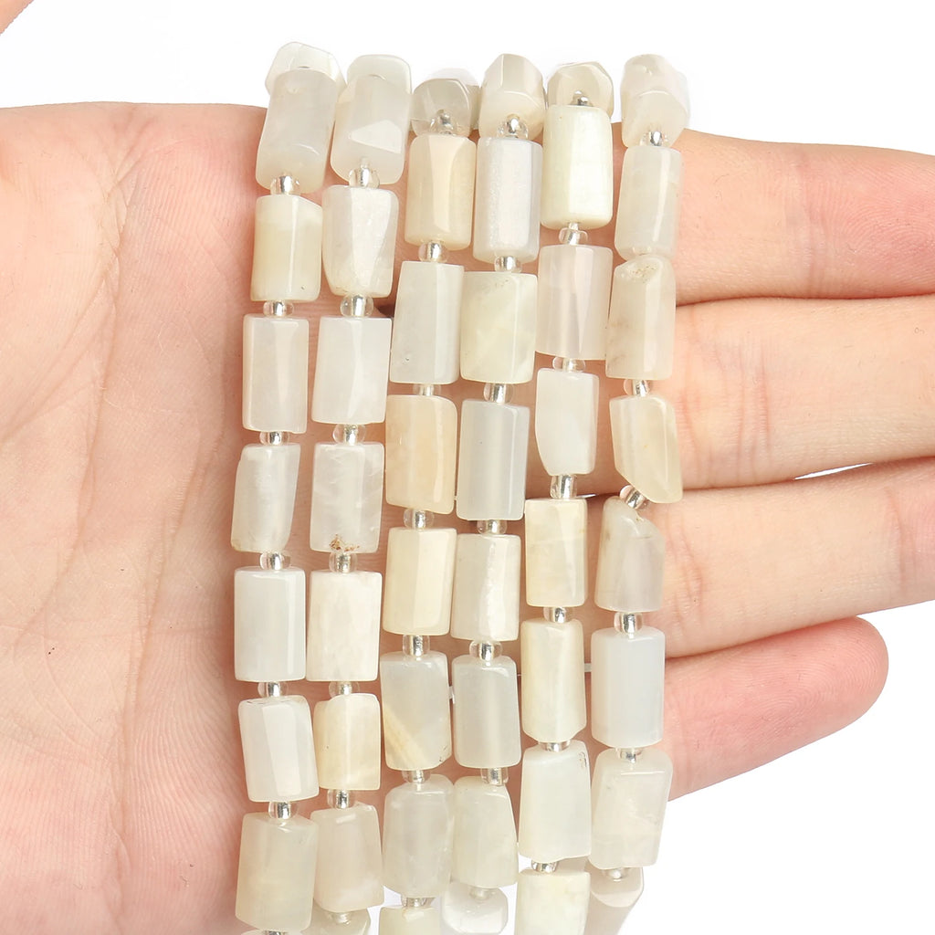 Stone Beads Cylinder Emerald Agate Apatite Styles for DIY Jewelry Making