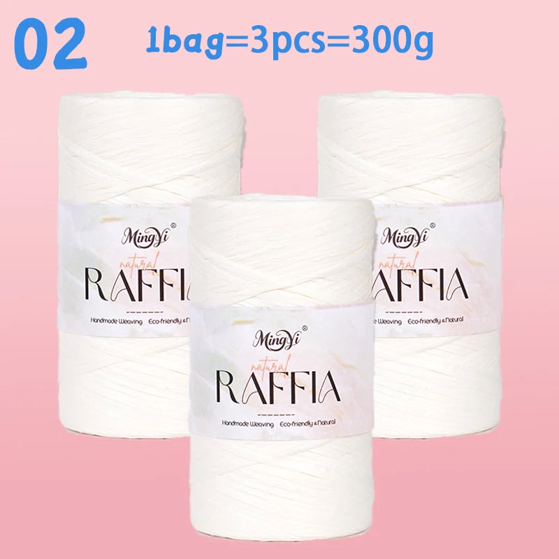 Yarn, Raffia-Style for Handmade Hats, Bags, Floor Mats & Storage Crafts