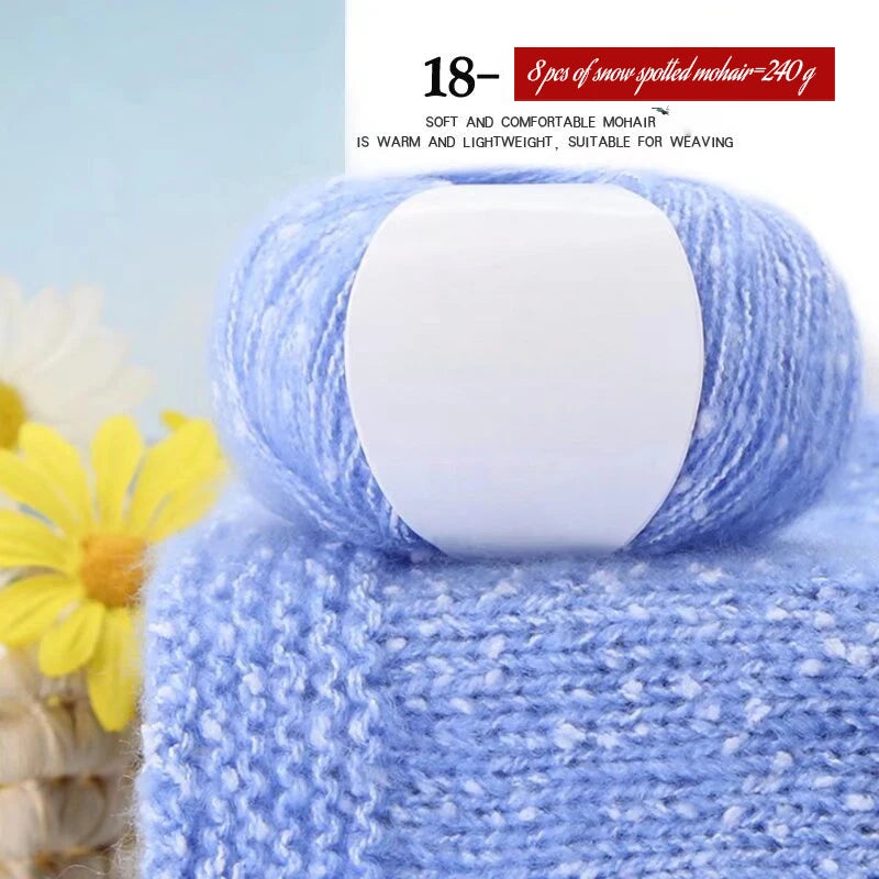 Yarn, Snow-Dot Effect for Knitting Sweaters, Shawls, Headbands & Hats
