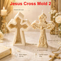 Jesus Cross Mold 2 diagram with medallion crucifix example and separate tool and casting measurements