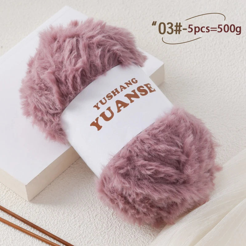 Yarn, Chunky Faux Fur for Crochet Shoes, Bags, Pendants & Slipper Crafts