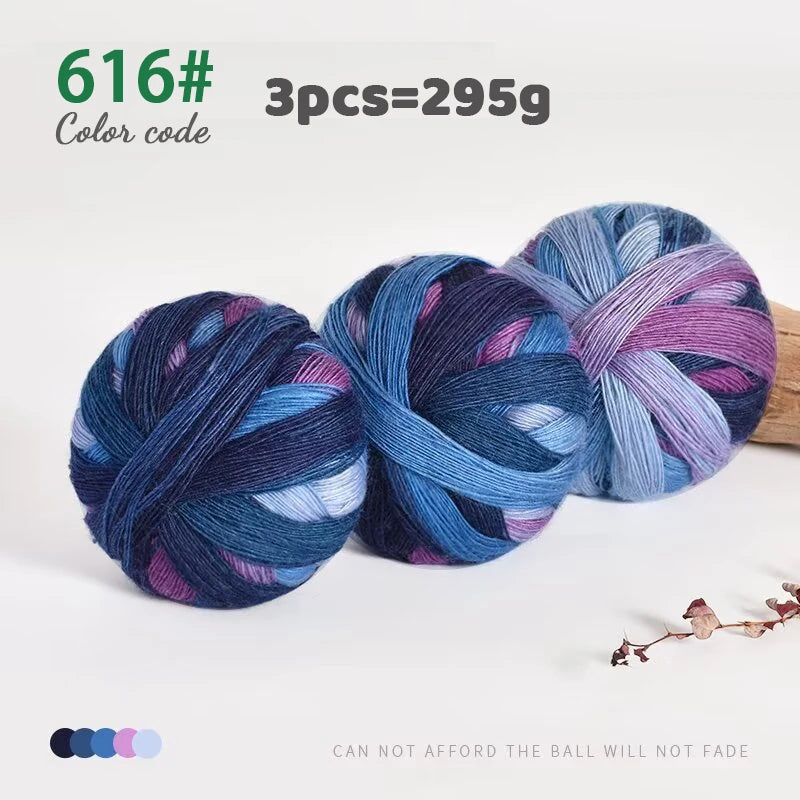 Yarn, Rainbow Gradient for Handmade Shawls, Sweaters, Hats & Knitwear