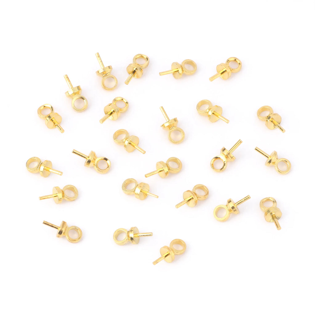 Earring Components Gold Silver Color Basic Pins Stoppers DIY Jewelry Making