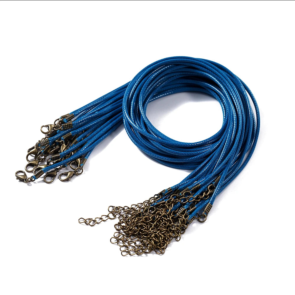 Necklace Cords Braided Leather Adjustable Clasp DIY Jewelry Making