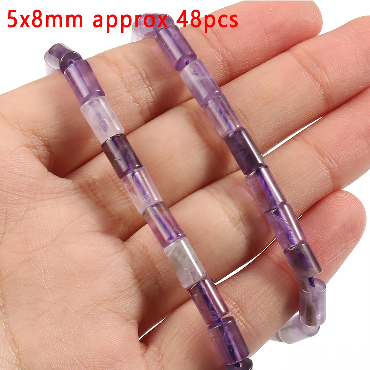 Stone Beads Purple Amethyst-Style Assorted Shapes for DIY Jewelry Making