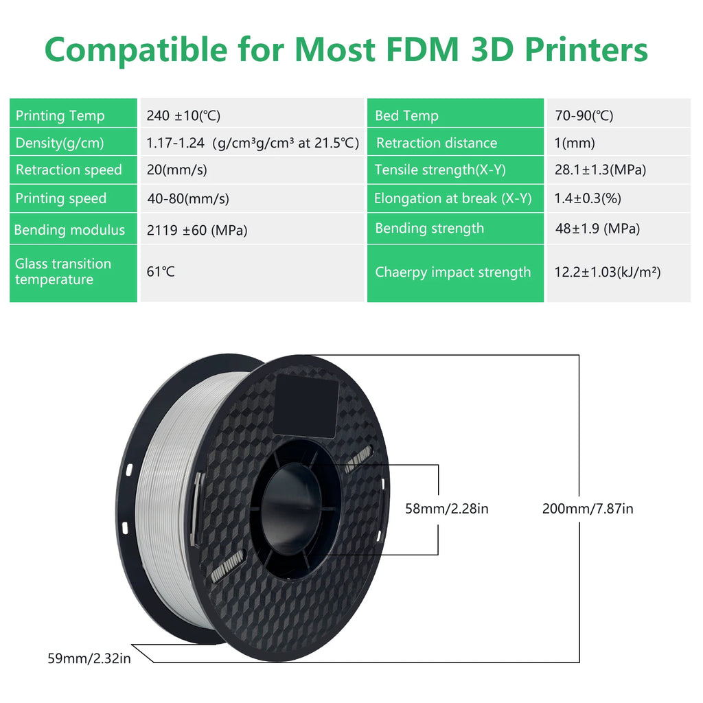 KINGROON 10KG PLA Filament PETG 3D Filament 1.75mm For 3D Printer Filament 10 Rolls/Set Mixed Colors and Materials FDM Printing Fast Ship