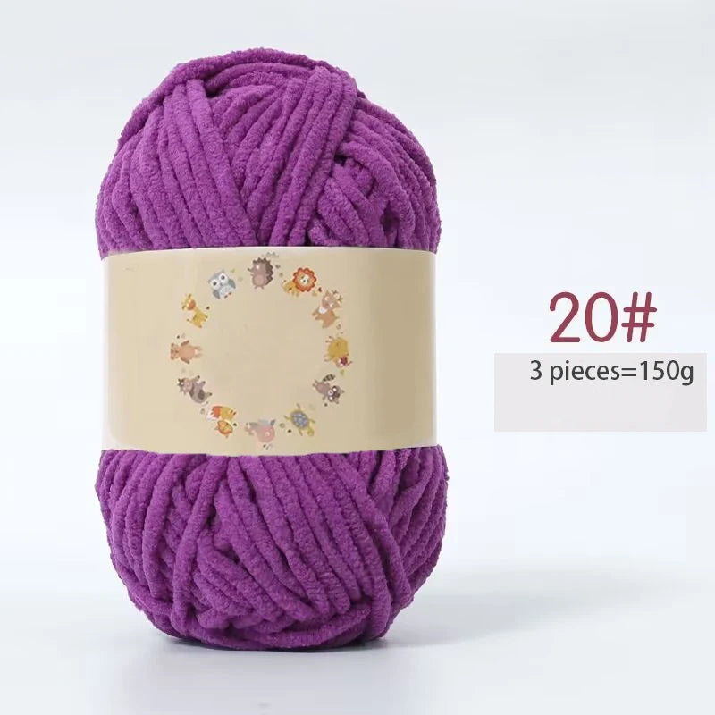 Yarn, Fine Chenille for Handmade Bear Crafts, Pillows, Sweaters & Scarves