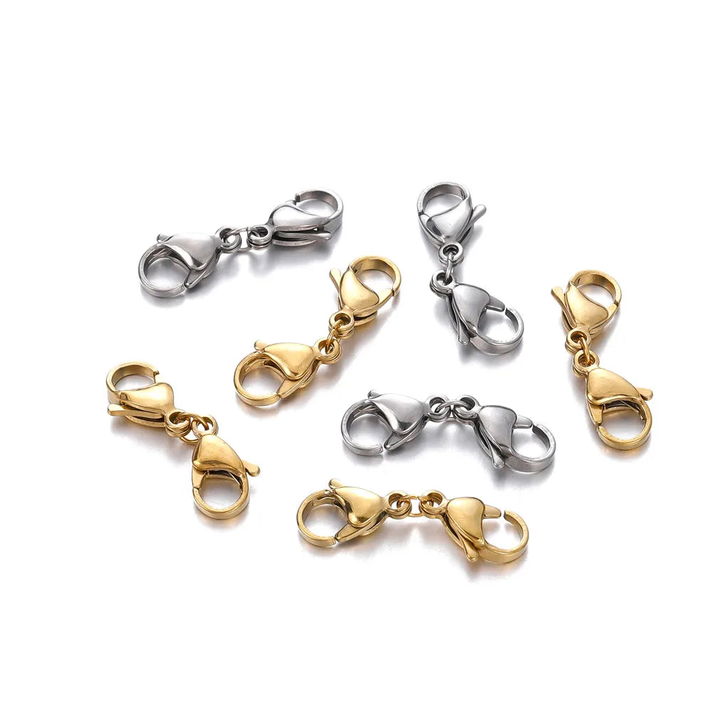 Lobster Clasps Stainless Steel Double Hook Connectors DIY Jewelry Making