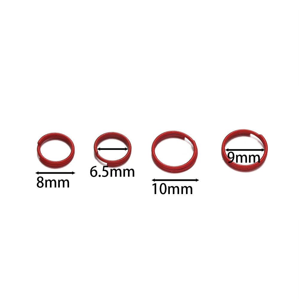Jump Rings Colorful Open Double Circle Loop Ring Connector DIY Jewelry Making
