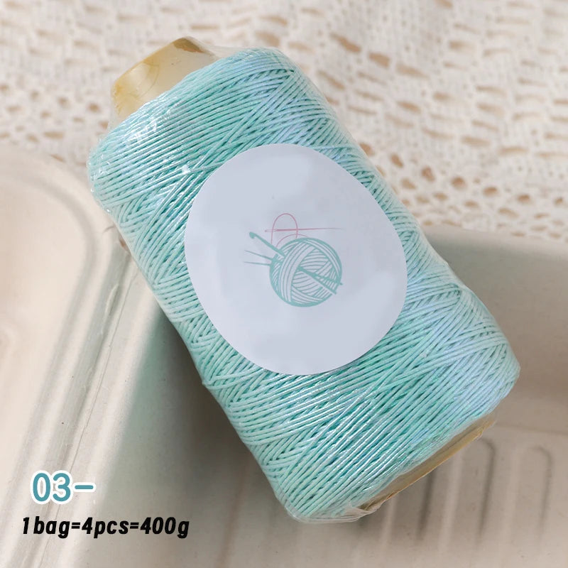 Yarn, Shiny Core-Spun for Bags, Storage Baskets, Slippers & Craft Projects