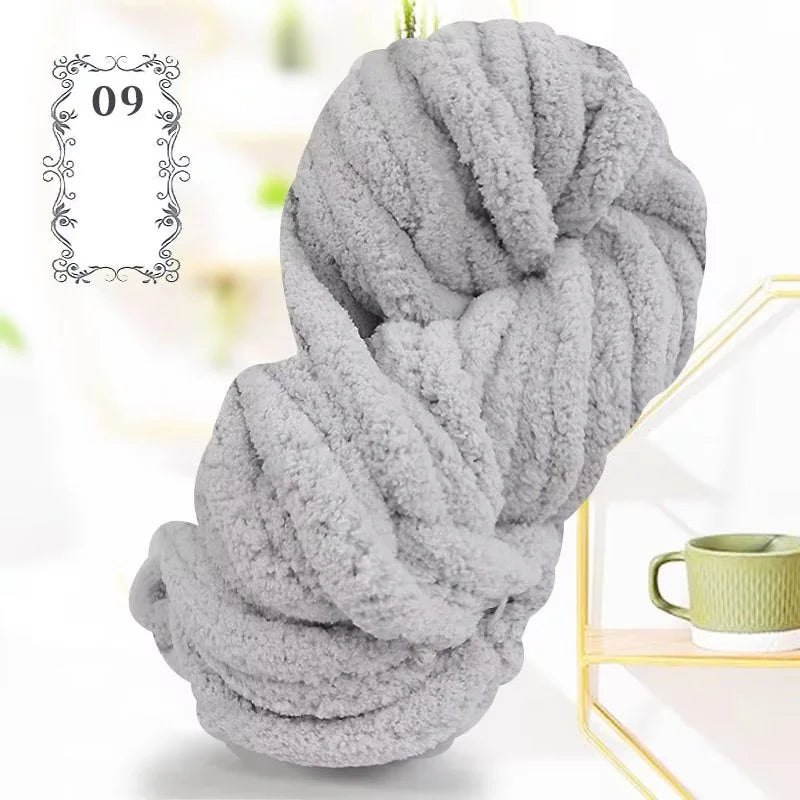 Yarn, Thick Chenille for Handmade Throws, Blankets, Rugs & Pet Bed Crafts