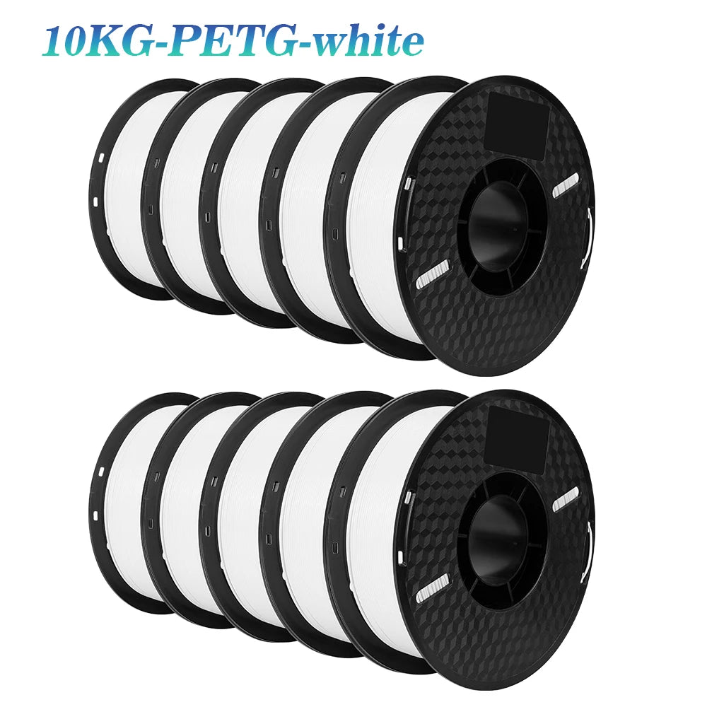 3D Printer Filament PLA & PETG 10KG 10 Rolls 1.75mm 33 Colors KINGROON