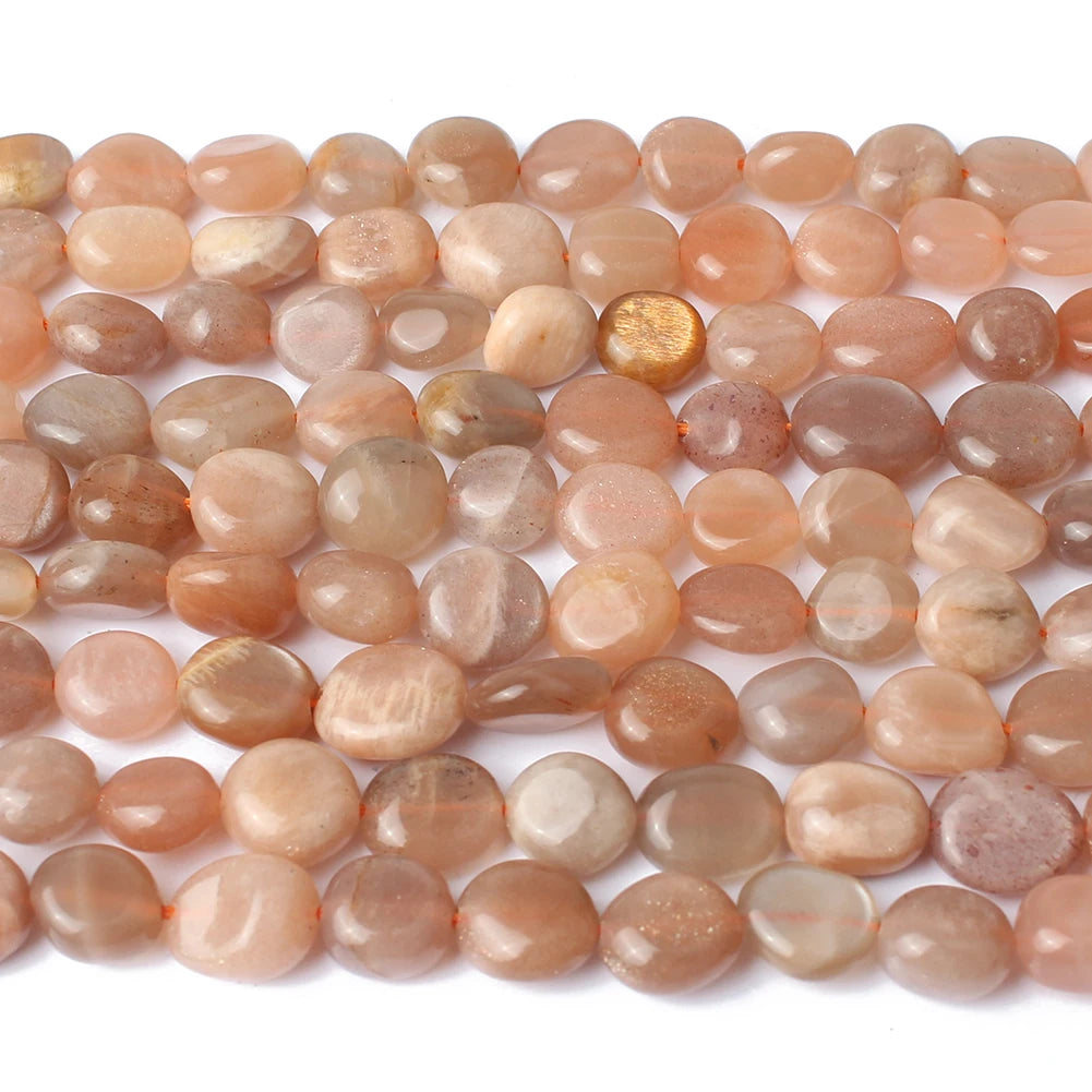 Stone Beads Nude Sunstone-Style Faceted Irregular for DIY Jewelry Making