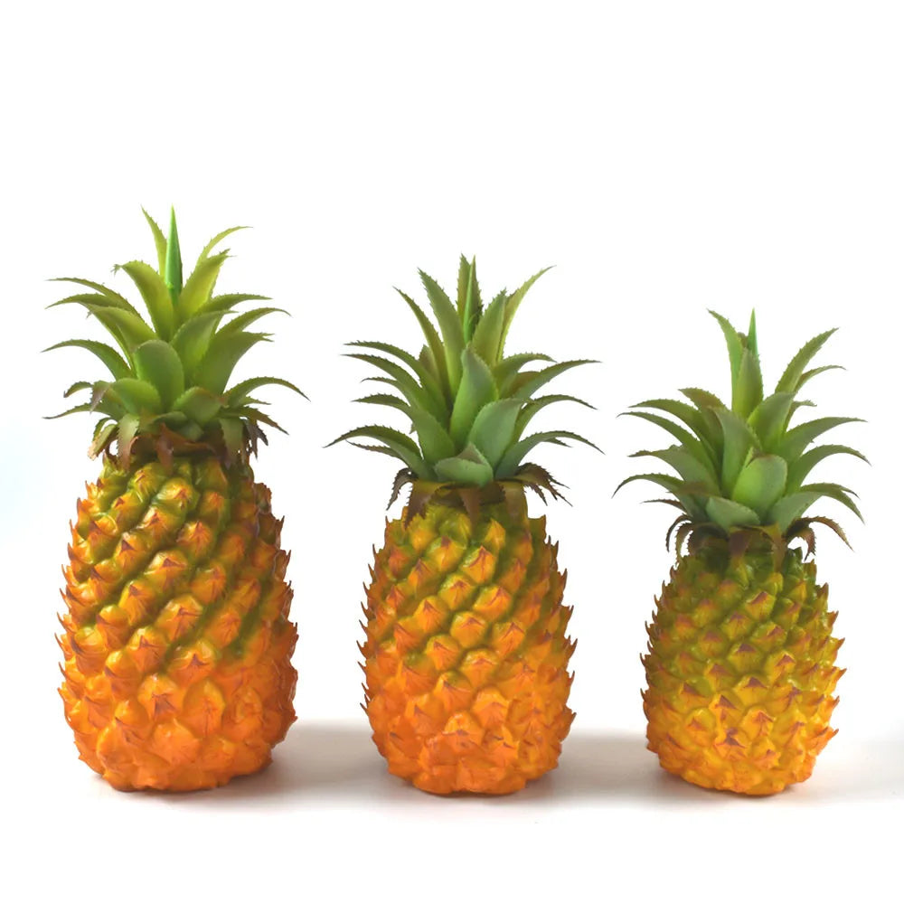 Large Yellow Pineapple Tropical Fruits Decorative Foam Artificial Imitation Fake Decorations Display Decor DIY Craft