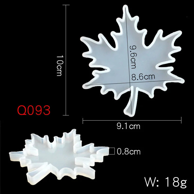 DIY Palm Leaf Tray Coaster Mold Silicone Resin Leaf Shape Soap Dish Mould Plaster Cement Handmade Craft Making Molds Home Decor
