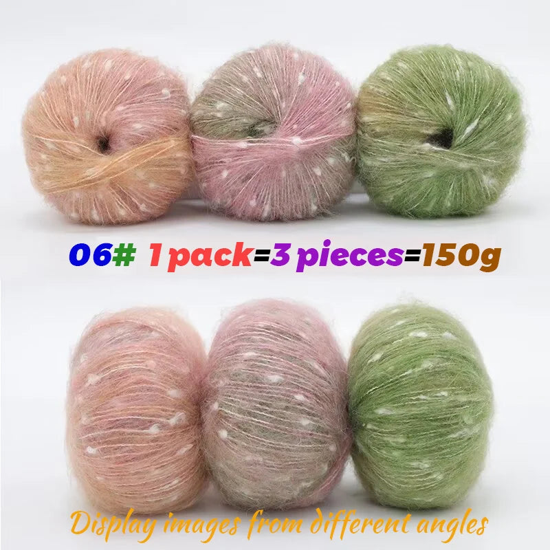 Yarn, Colorful Snow-Dot Effect for Knitting Sweaters, Hats, Scarves & Vests