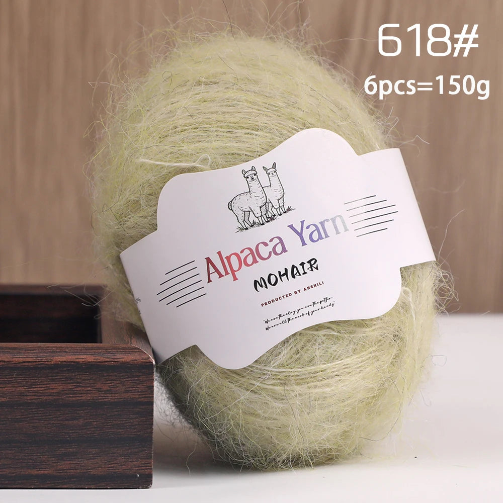 Yarn, Solid Color Long-Pile for Sweaters, Gloves, Hair Ties & Shawls