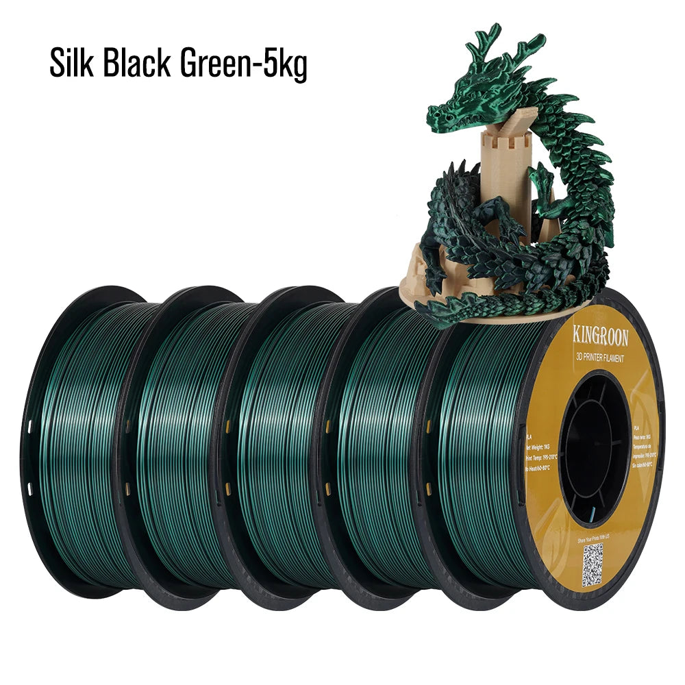 3D Printer Filament Silk Dual-Color PLA 1.75mm 5KG or 10KG KINGROON