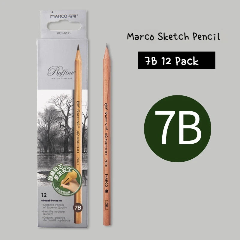 Graphite & Charcoal Sketch Pencils, Borrence — Single Grade & Mixed Packs