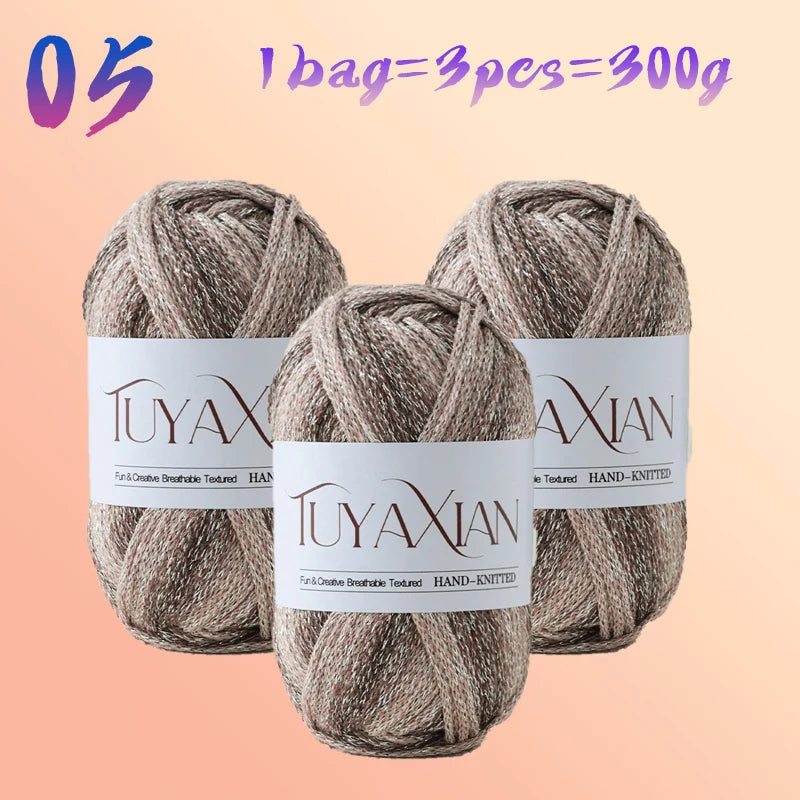 Yarn, Starlight Glitter Effect for Crochet Bags, Hats, Cushions & Crafts