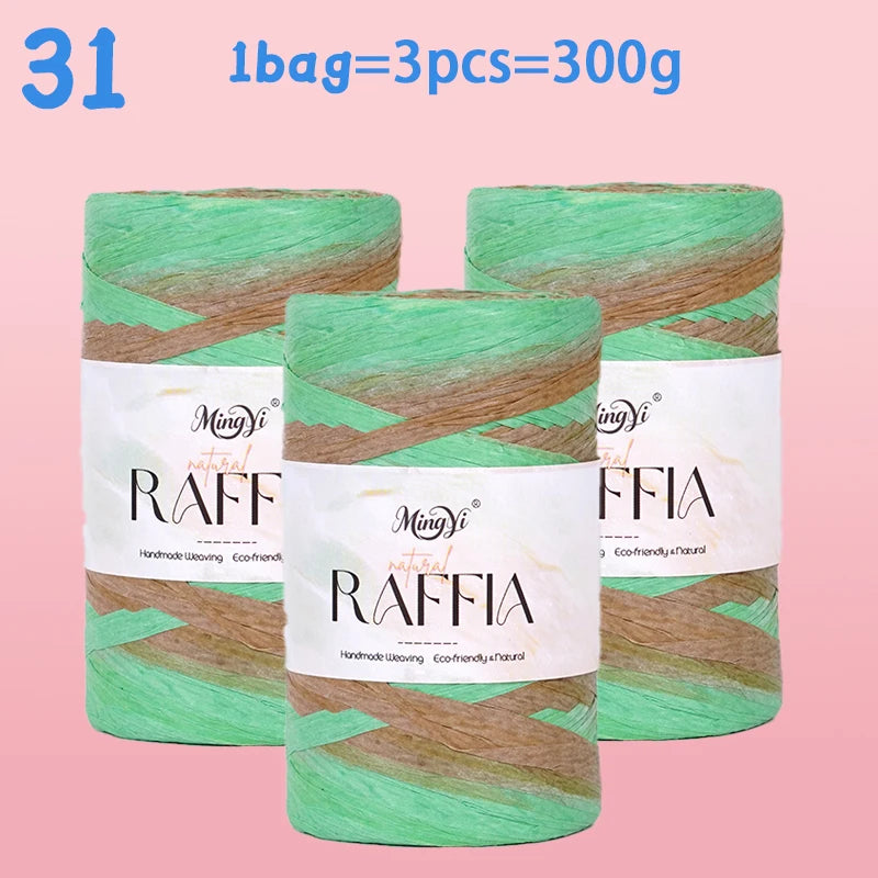 Yarn, Raffia-Style for Handmade Hats, Bags, Floor Mats & Storage Crafts