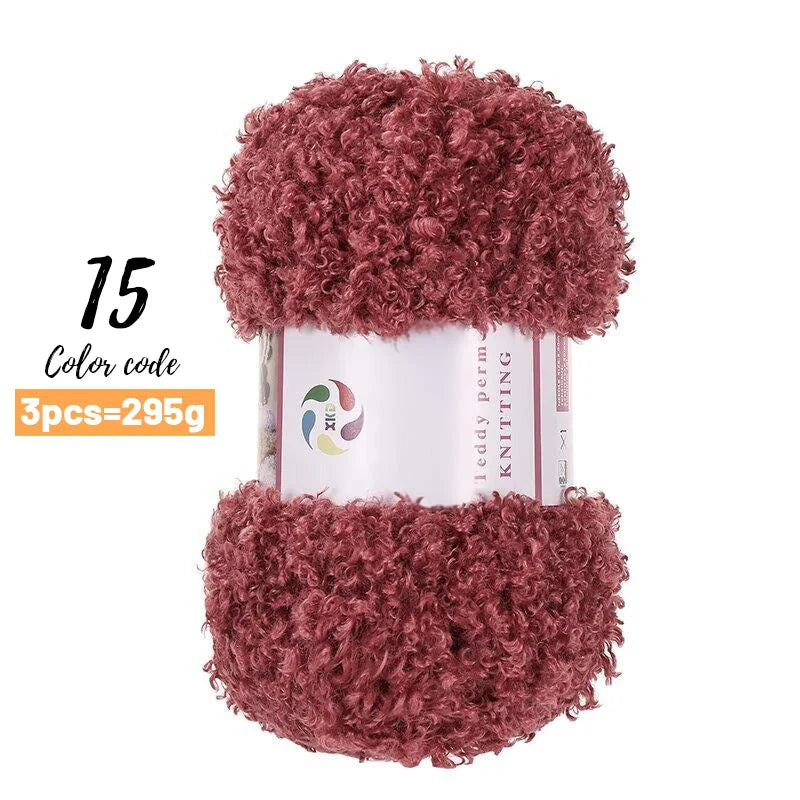 Yarn, Teddy-Style Faux Fur for Scarves, Sweaters, Bags & Cozy Home Crafts