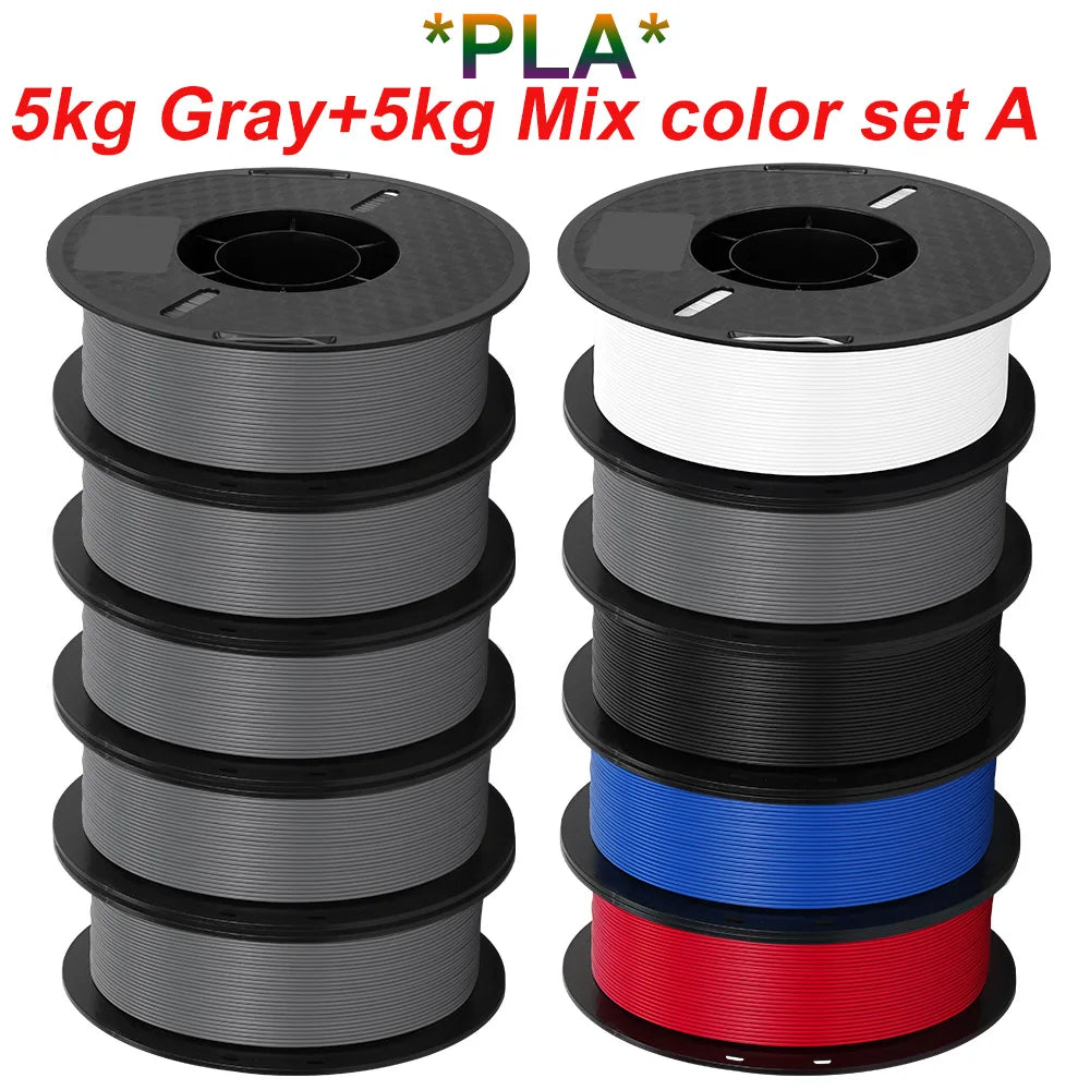 3D Printer Filament PLA & PETG 10KG 10 Rolls 1.75mm 26 Colors KINGROON