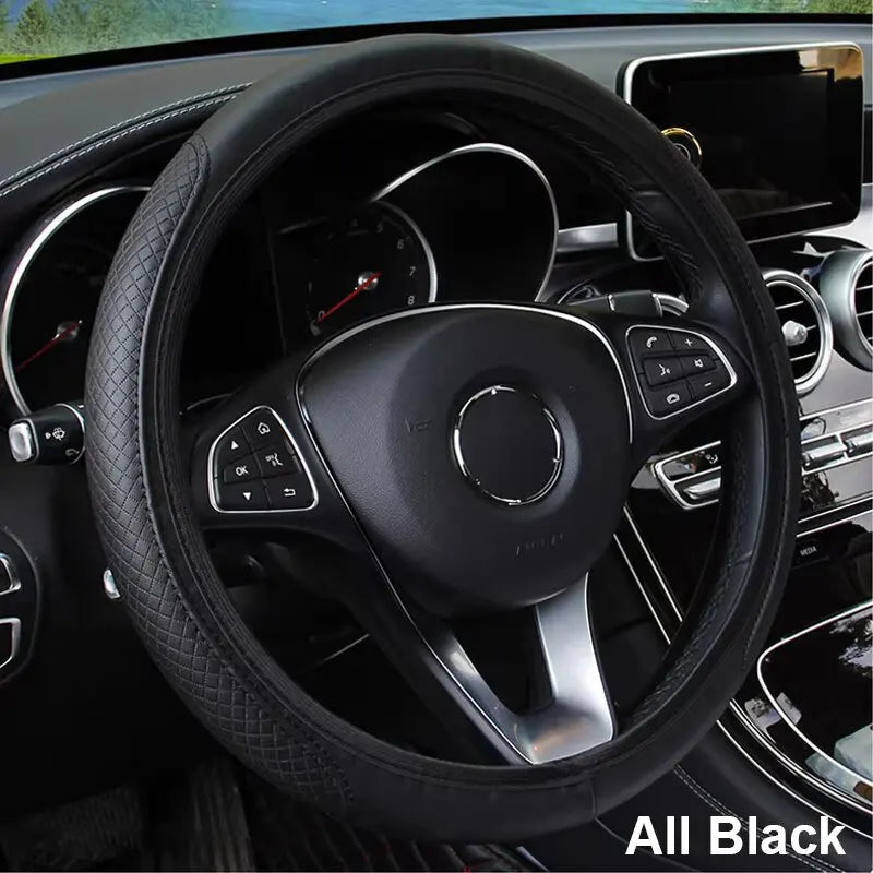 Full-Wrapped Car Steering Wheel Cover Steering Wheel Cover Anti-Slip Comfort