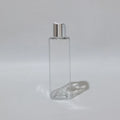 Disc-Top Bottles Empty Square PET Gold Silver Tone Caps 20 Pack