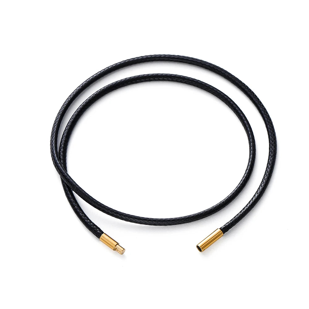 Necklace Cords Black Brown Braided Waxed Clasp DIY Jewelry Making Craft Supplies