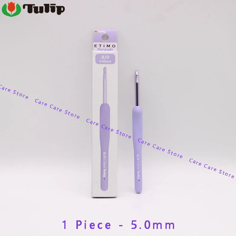 Crochet Hook, Tulip Etimo Murasaki Cushion Grip for Handmade Yarn Crafts