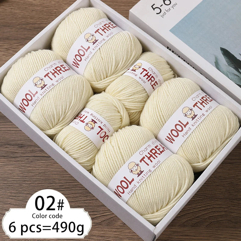 Yarn, Medium-Coarse for Knitting Sweaters, Scarves, Hats & Winter Crafts