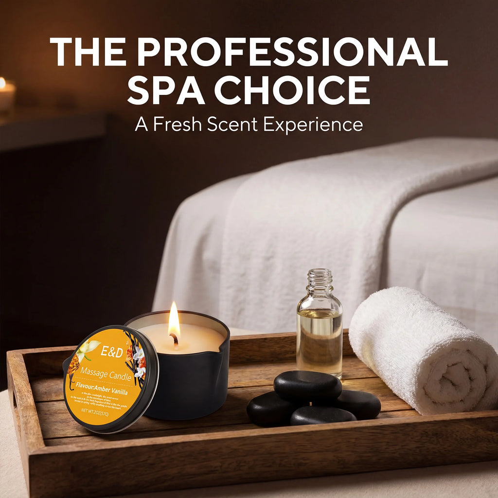 1PC Massage Oil Candles，Luxury Aromatherapy Candles，for Stress Relief and Skin Moisturizing，SM Product Scented Candle Body Oil