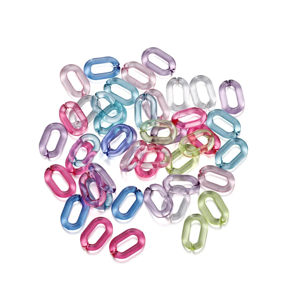 Acrylic Necklace Chains Colorful Links Lobster Clasps DIY Jewelry Making